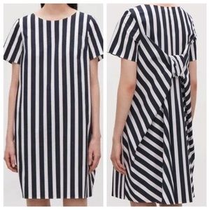 COS stripe twist back dress